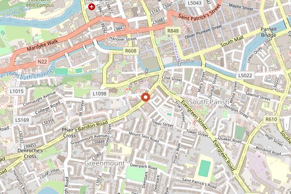 Map showing Alchemy Coffee and Bookstore in Cork