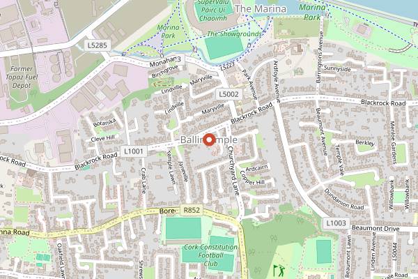 Map showing Marina Market Coffee Stalls in Cork