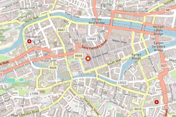 Map showing Istanbul Kebab in Cork