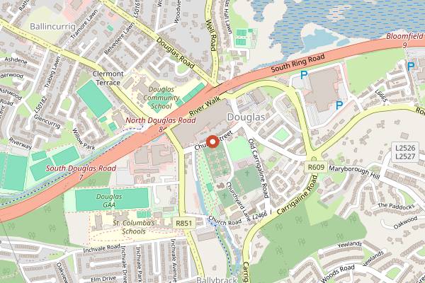Map showing Roosters Piri Piri in Cork