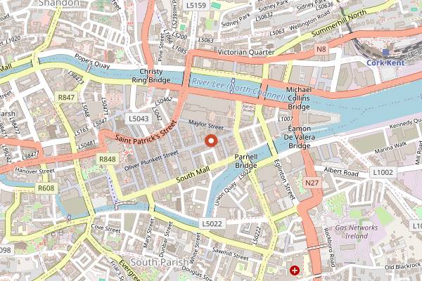 Map showing Bocelli Italian Kitchen and Wine Bar in Cork