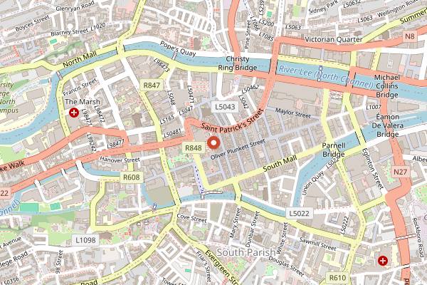 Map showing Fab Food Trails Cork in Cork
