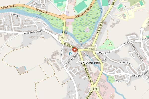 Map showing Skibbereen Farmers Market in Cork