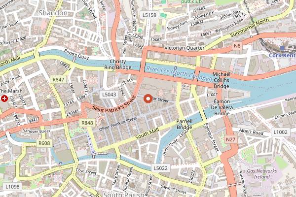 Map showing Greenwich in Cork