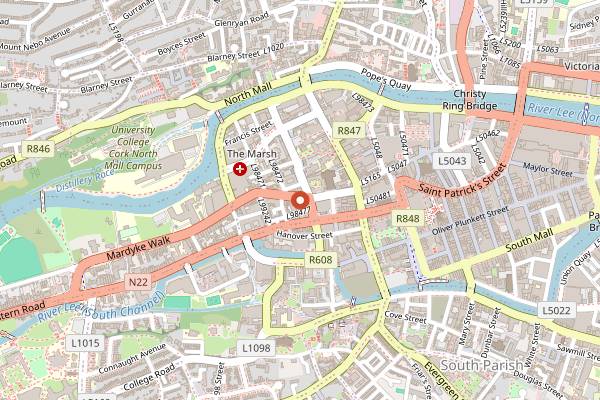 Map showing Ichigo Ichie Bistro in Cork