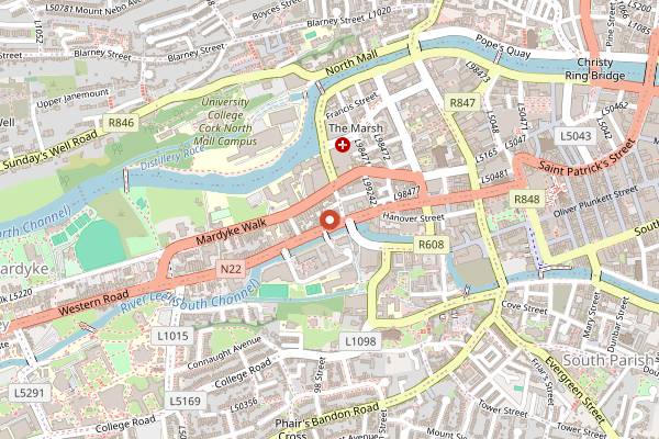Map showing Paradiso in Cork