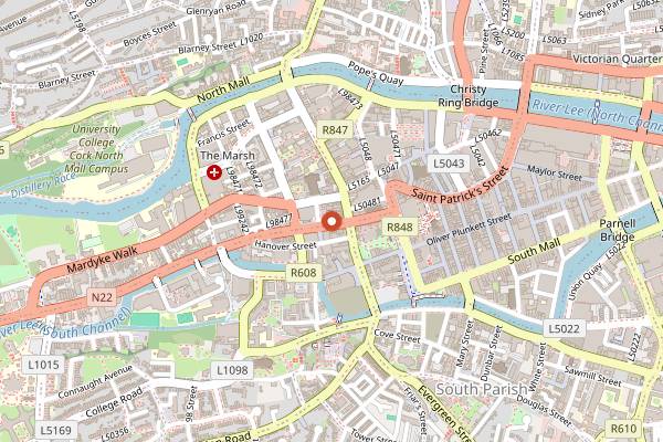 Map showing The SpitJack in Cork