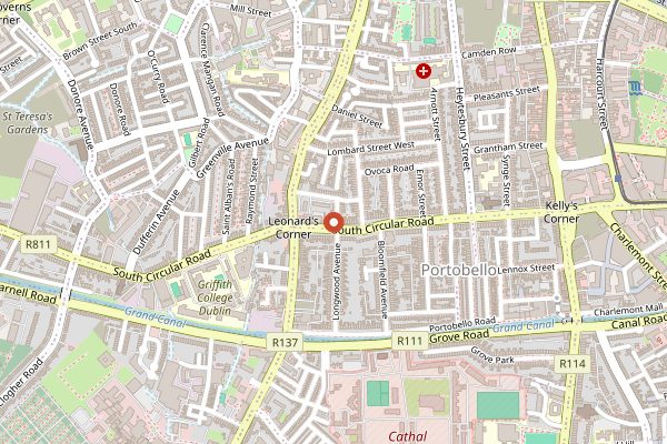 Map showing Scéal Cafe in Dublin