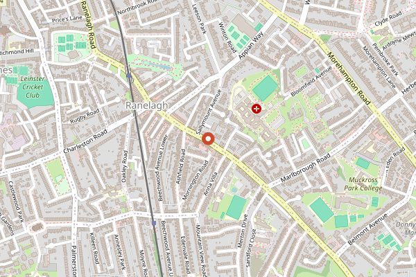 Map showing Una Bakery in Dublin