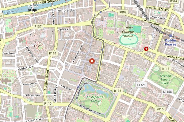 Map showing Kehoe's in Dublin