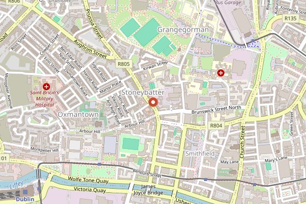 Map showing L. Mulligan Grocer in Dublin