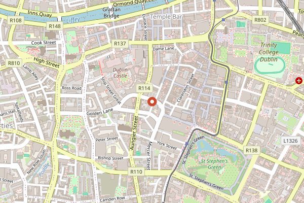 Map showing P. Mac's in Dublin