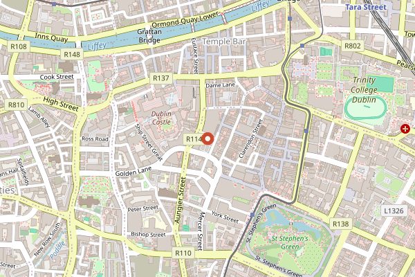 Map showing The Bar With No Name in Dublin