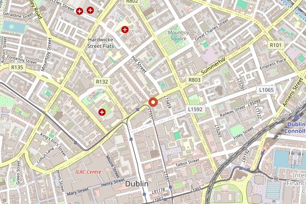 Map showing The Big Romance in Dublin