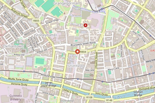Map showing The Cobblestone in Dublin