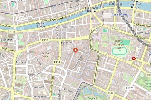 Map showing The International Bar in Dublin