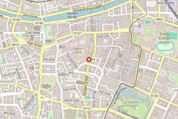 Map showing The Long Hall in Dublin