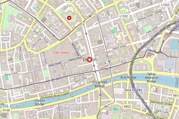 Map showing Hopfully Brewing in Dublin