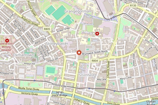 Map showing V-Face in Dublin