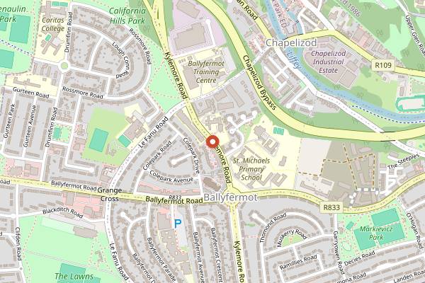 Map showing Silverskin Coffee Roasters in Dublin