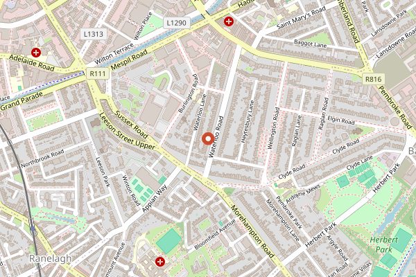 Map showing Alix Gardner's Cookery School in Dublin