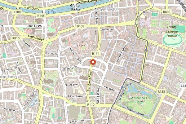 Map showing Govindas in Dublin