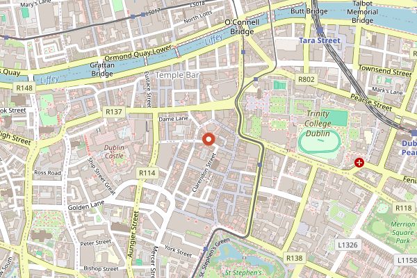 Map showing Le Petit Parisien in Dublin
