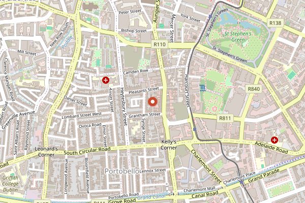 Map showing The Cake Cafe in Dublin