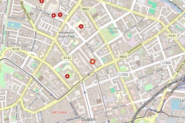 Map showing Bloomsday Festival in Dublin
