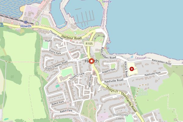 Map showing Howth Maritime and Seafood Festival in Dublin