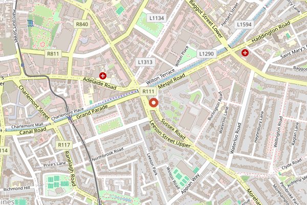 Map showing Forest Avenue in Dublin