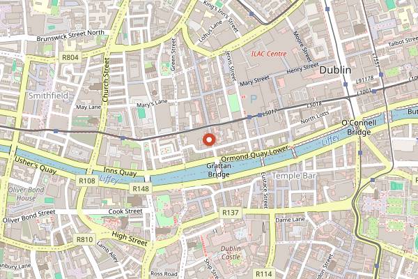 Map showing Dash Burger Capel Street in Dublin