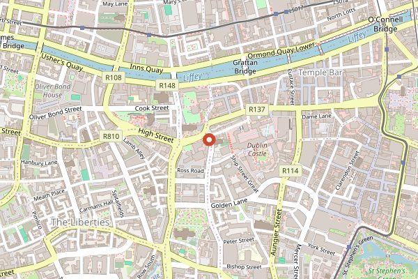 Map showing Leo Burdock in Dublin