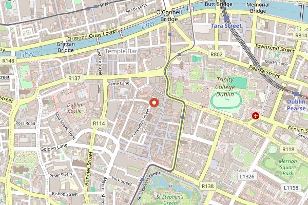 Map showing Wowburger at Mary's in Dublin
