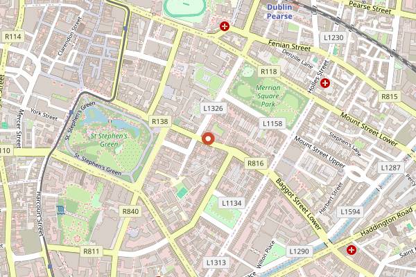 Map showing Doheny & Nesbitt in Dublin