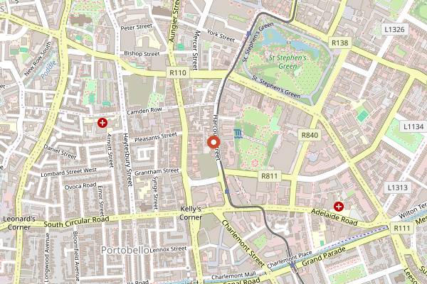 Map showing Sophie's at The Dean in Dublin