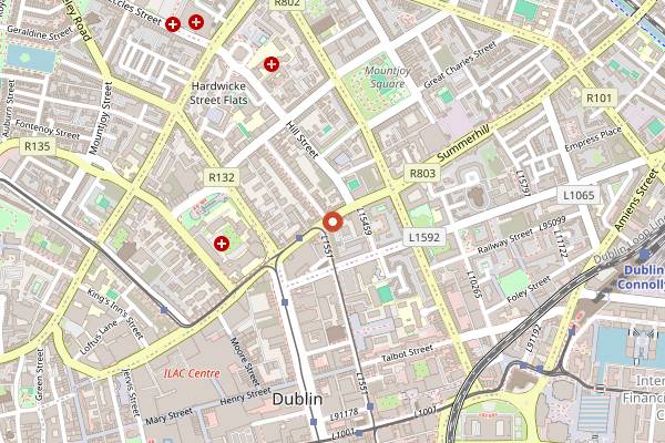 Map showing The Big Romance in Dublin