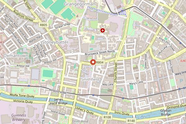Map showing The Cobblestone in Dublin