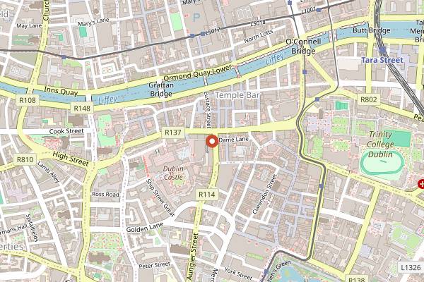 Map showing The George in Dublin