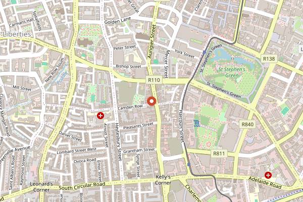 Map showing Whelan's in Dublin