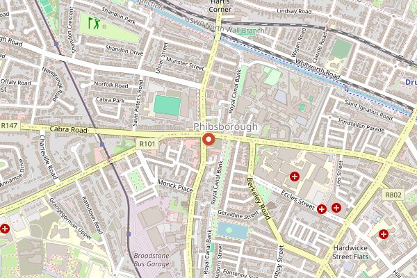 Map showing Borgo in Dublin