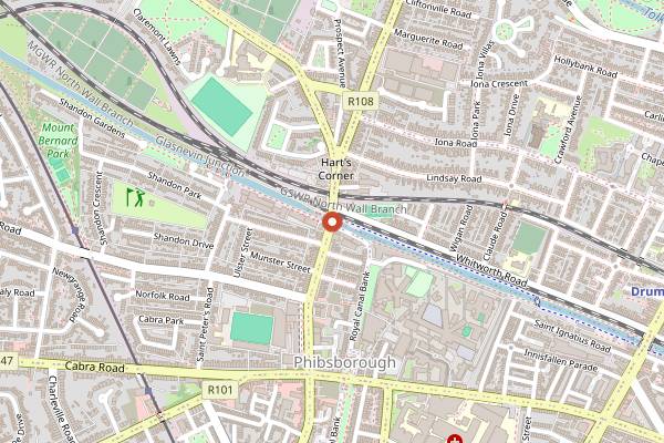 Map showing La Cocina Cuevas in Dublin