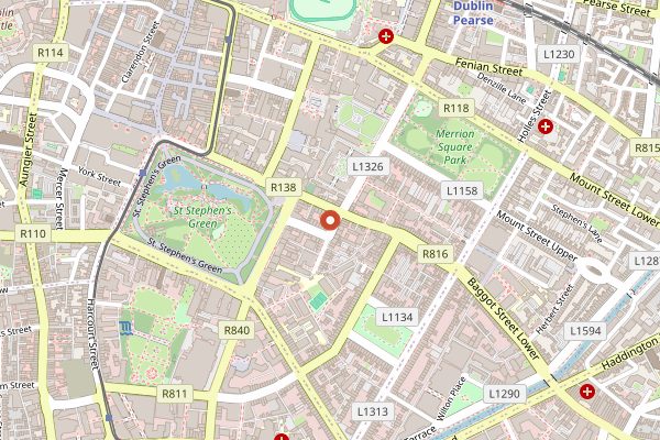 Map showing Ely Wine Bar in Dublin