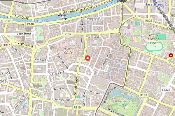 Map showing Fade Street Social in Dublin