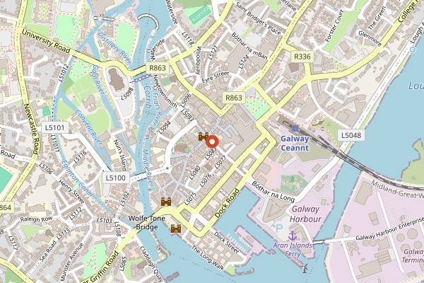 Map showing BakeBox in Galway