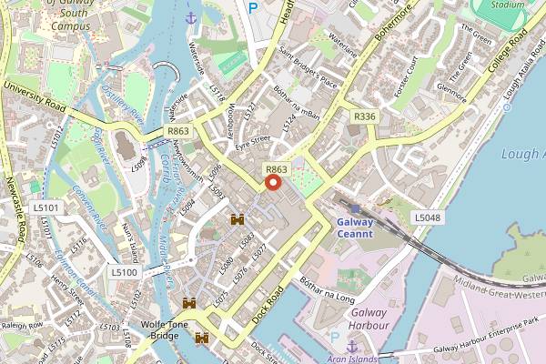 Map showing GBC Galway Bakery Company in Galway