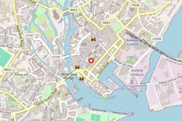 Map showing Magpie Bakery in Galway