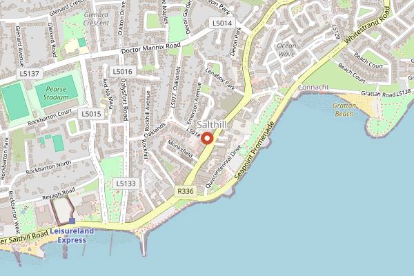 Map showing Gourmet Food Parlour Salthill in Galway