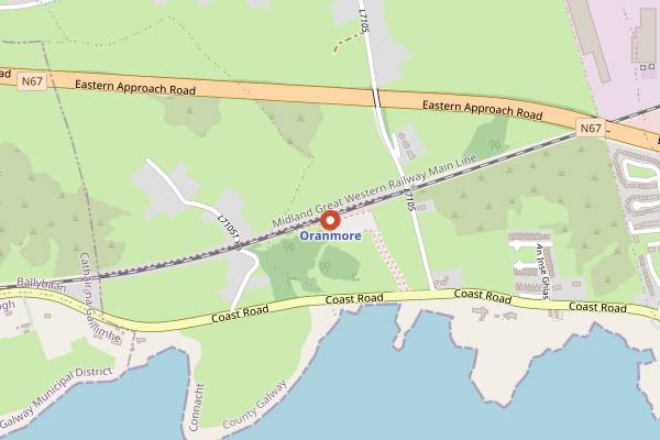 Map showing Galway Hooker Brewery in Galway