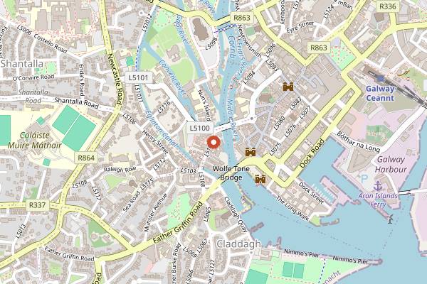 Map showing Bare Pantry Cafe in Galway
